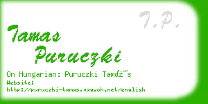 tamas puruczki business card